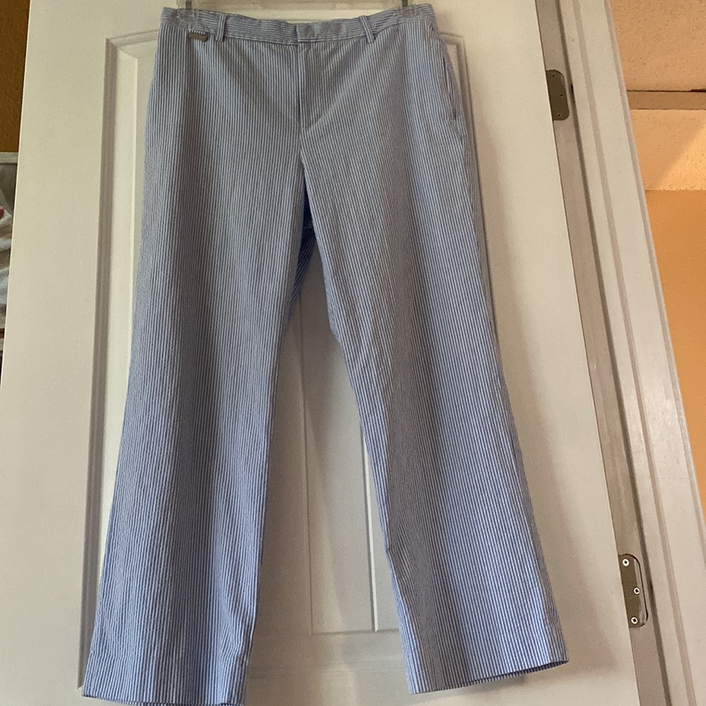 Ralph Lauren Blue Striped Capri Pants size 8